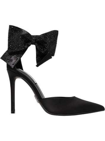 Steve Madden Γόβες με Τακούνι Στιλέτο με Λουράκι Φιόγκο & Στρας Μαύρες SM11003196-04003-486
