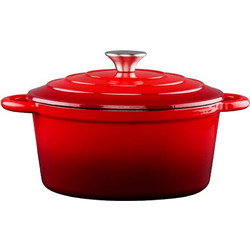 Alpina Μαντεμένια Κατσαρόλα Εμαγιέ 24cm 3.8lt Red