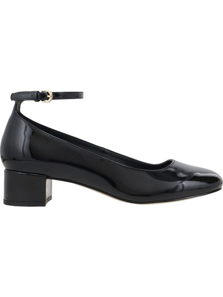 Nine West Amaize Γόβες Λουστρίνι με Χοντρό Χαμηλό Τακούνι & Λουράκι Μαύρες AMAIZE3-02-BLK02