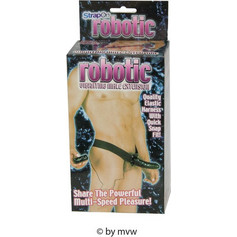 Seven Creations Robotic Harness Strap On με Dildo & Δόνηση Μαύρο