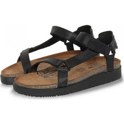 Wrangler Δερμάτινα Γυναικεία Σανδάλια Μαύρα WL21713A-062