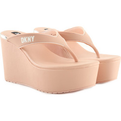 DKNY Trina Καλοκαιρινές Γυναικείες Πλατφόρμες Ψηλές Nude K1266326-UP7