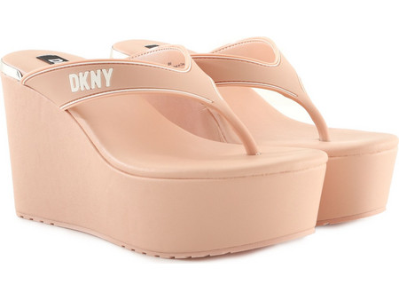 DKNY Trina Καλοκαιρινές Γυναικείες Πλατφόρμες Ψηλές Nude K1266326-UP7