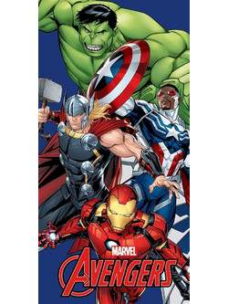 Dimcol Marvel Avengers 670 Παιδική Πετσέτα Θαλάσσης Microfiber Μπλε 70x140cm