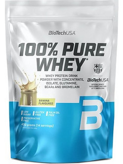 Biotech USA 100% Pure Whey Banana Πρωτεΐνη Ορού Γάλακτος Χωρίς Γλουτένη 400gr