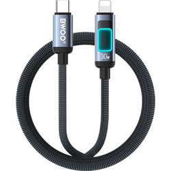 Bwoo X324CL Braided USB-C to Lightning Cable 27W 1m Black