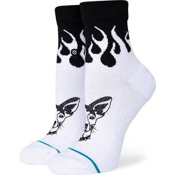 Stance Sammy's Γυναικείες Κάλτσες Λευκές Μαύρες με Σχέδια W356C21SAM-WHT