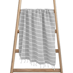 Lino Home Veliu Πετσέτα Παρεό Θαλάσσης Γκρι 90x180cm 2200001266