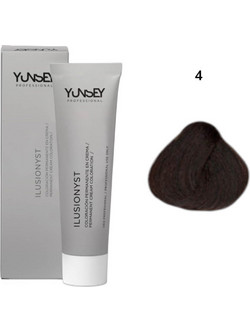Yunsey Ilusionyst 4 Καστανό Μόνιμη Βαφή Μαλλιών 60ml