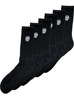 Bidi Badu Don Carlito Ανδρικές Κάλτσες Ψηλές Μαύρες 6Pack S1490017-BK