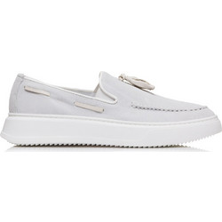Northway Ανδρικά Μοκασίνια Boat Shoes Καστόρινα Λευκά 924