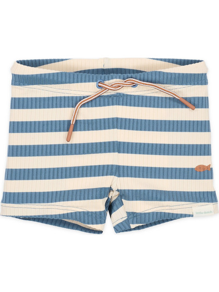 Little Dutch Ocean Blue Stripes Βρεφικό Μαγιό Boxer για Αγόρι Μπεζ Μπλε LD-CL260305