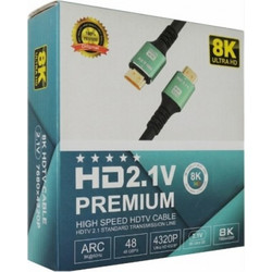 Jager Καλώδιο HDMI 2.1 HDMI Male to HDMI Male 5m Black CR250/5M