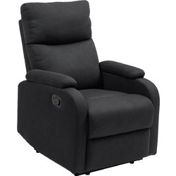 HOMCOM Πολυθρόνα Relax Ανακλινόμενη Μαύρη 8056644282892