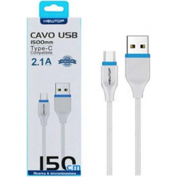 Newtop CU09 Braided USB-A to USB-C 1.5m White