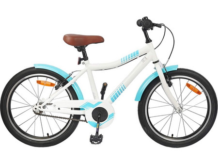 vidaXL 42009558 Παιδικό Ποδήλατο Πόλης 18" Λευκό Γαλάζιο