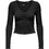 Only Γυναικείο Χειμερινό Crop Top Μαύρο 15342012