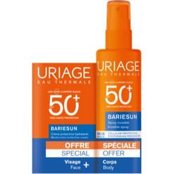 Uriage Bariesun Invisible Spray SPF50+ 200ml + Moisturizing Protective Cream SPF50 50ml