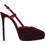 Haralas Γόβες Suede Slingback με Τακούνι Στιλέτο με Φιάπα Μπορντό 9016