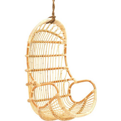 JK Home Decoration Κρεμαστή Κούνια Φωλιά Μπαμπού Καφέ 32490