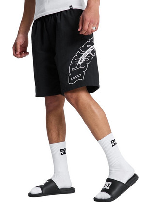 DC Omega Volley 19'' Ανδρικό Μαγιό Βερμούδα με Σχέδια Μαύρο EDYJV03031-KVJ0
