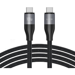 Lito LD25CC Braided USB-C to USB-C 100W 2m Black
