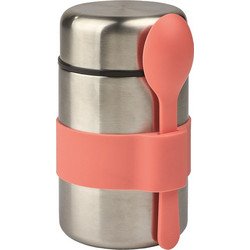 Moses Δοχείο Φαγητού Θερμός Inox 400ml Ασημί Ροζ