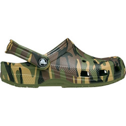 Crocs Classic Clog Camouflage Παιδικά Παπούτσια Θαλάσσης για Αγόρι Ανατομικά Χακί 211879-3TC
