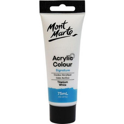 Mont Marte 01 Titanium White Ακρυλικό Χρώμα Ζωγραφικής 75ml