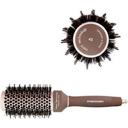 FF Professional CHB4043 Θερμική Βούρτσα Μαλλιών για Ίσιωμα Καφέ 43mm
