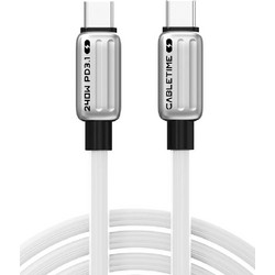 Cabletime CT-CM240-ZSW1 Flat USB-C to USB-C 240W 1m White