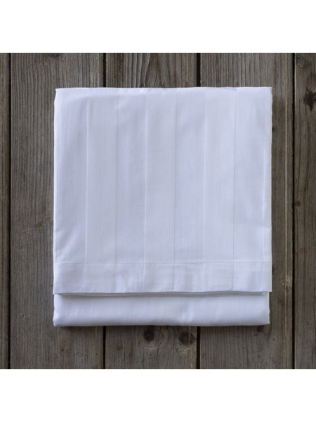 Nima Σεντόνι Μονό Βαμβακερό 160x280 Hotelling 300TC Ριγέ 4,5cm Λευκό