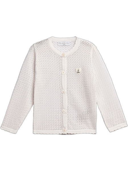 Funky Παιδική Ζακέτα Πλεκτή με Κουμπιά Λευκή 126-710101-2