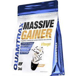 Quamtrax Massive Gainer Vanilla Πρωτεΐνη Ορού Γάλακτος Όγκου 3kg