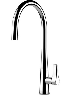Gessi Proton 17153-031 Μπαταρία Κουζίνας Πάγκου Διπλής Παροχής Ανάμεικτη με Ντουζ Inox