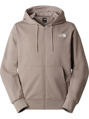 The North Face Ανδρική Ζακέτα Φούτερ με Κουκούλα και Φερμουάρ Μπεζ NF0A8GQ72MB
