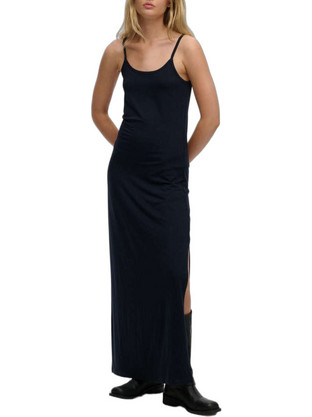 Superdry Cami Maxi Καλοκαιρινό Καθημερινό Φόρεμα Μεταξωτό Μαύρο W8012140A-98T