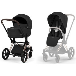 Cybex Comfort Priam Καρότσι Μωρού 2 σε 1 Sepia Black Rose Gold
