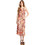 Funky Buddha Midi Καλοκαιρινό Βραδινό Φόρεμα Πορτοκαλί FBL013-131-13