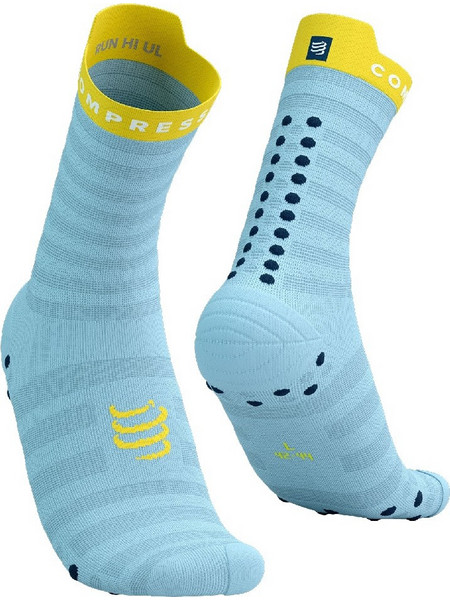 Compressport Pro Racing V4.0 Ανδρικές Κάλτσες Ψηλές με Σχέδια Γαλάζιες SHL002-2022