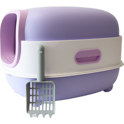 Uniq Pets Τουαλέτα Γάτας Κλειστή με Κόσκινο Μωβ Μ59xΠ40xΥ39cm