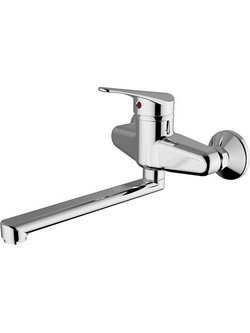 Zipponi Ara AA501 Μπαταρία Κουζίνας Τοίχου Διπλής Παροχής Ανάμεικτη Inox