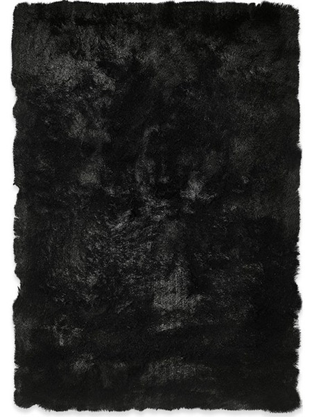 Sitap Softy Star Χαλί Ορθογώνιο Γούνινο 200x300cm Black