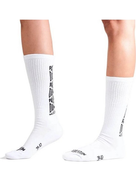 Palladium Jacquard Ανδρικές Κάλτσες Ψηλές με Σχέδια Λευκές SX7385-100