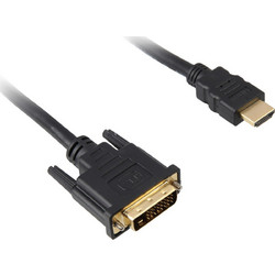 Sharkoon Καλώδιο HDMI Male to DVI-D Male 1m Black 4044951017331