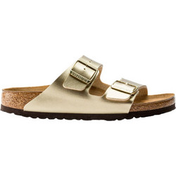 Birkenstock Arizona Δερμάτινα Γυναικεία Σανδάλια Ανατομικά Χρυσά 1016111