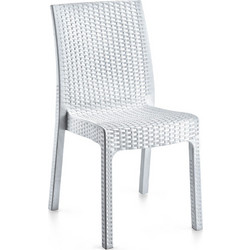 Beboulino Deluxe Καρέκλα Κήπου Rattan Λευκή HK-710