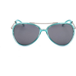 Web WE0034 U73 Ανδρικά Γυαλιά Ηλίου Aviator Μεταλλικά Ασημί Μπλε με Μαύρο Φακό