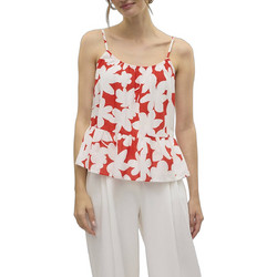 Vero Moda Γυναικείο Καλοκαιρινό Top Βαμβακερό Κόκκινο 10323638