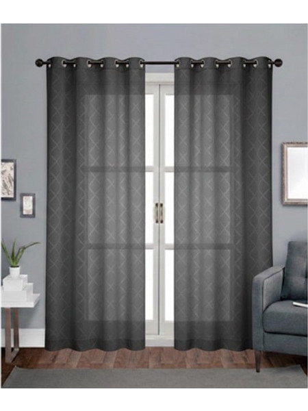 Chios Hellas Κουρτίνα με Τρουκς 140x260 Silia 20-35262-1 Γκρι